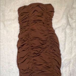 Chocolate brown tube dress